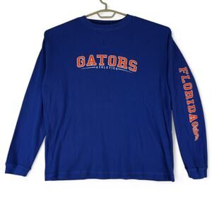Florida Gators Shirt Mens XXL Thermal Waffle‎ Knit Long Sleeve Shirt Blue TSI